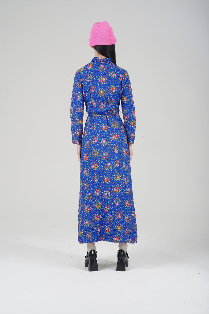 Vintage 70's Floral Diane Von Furstenberg Quilted Maxi Dress | Nordic Poetry